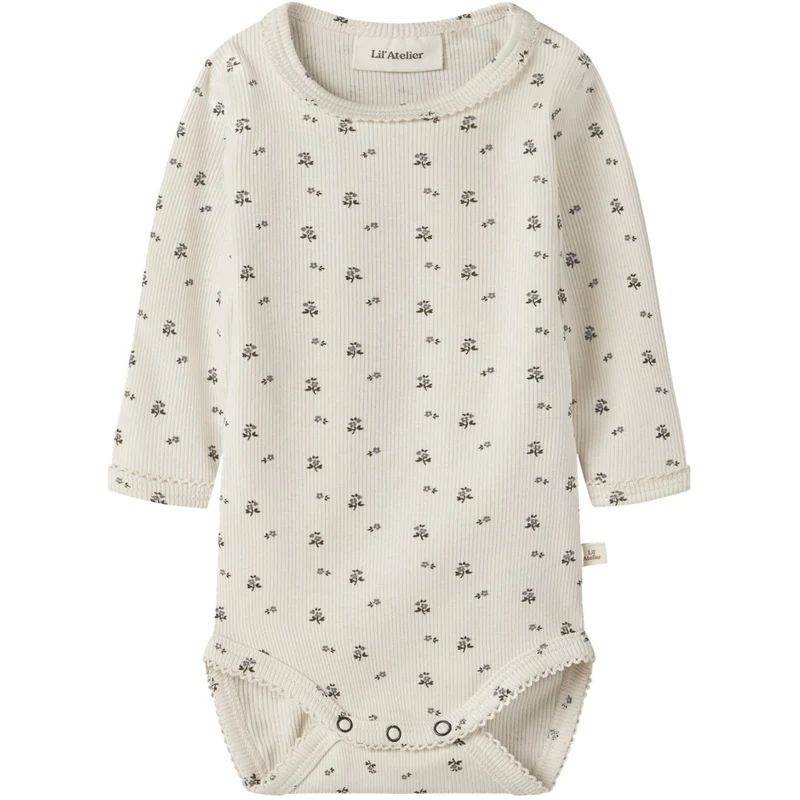 Lil'Atelier Turtledove Blue Flower Nbflago Mau Ls Slim Body Lil