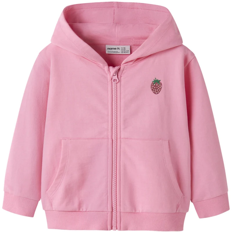 Name It Pink Drink Glitter Strawberry Nmfvalonny Ls Nreg Swe Card Wh Unb