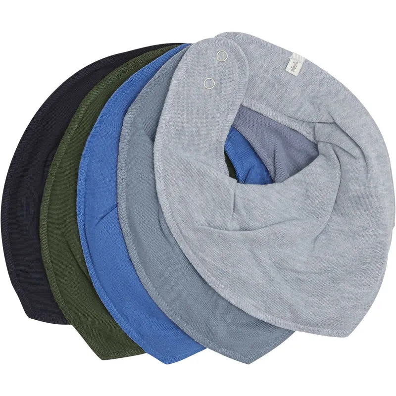 Pippi Blue Bandana Smekke - Solid (5-Pack)