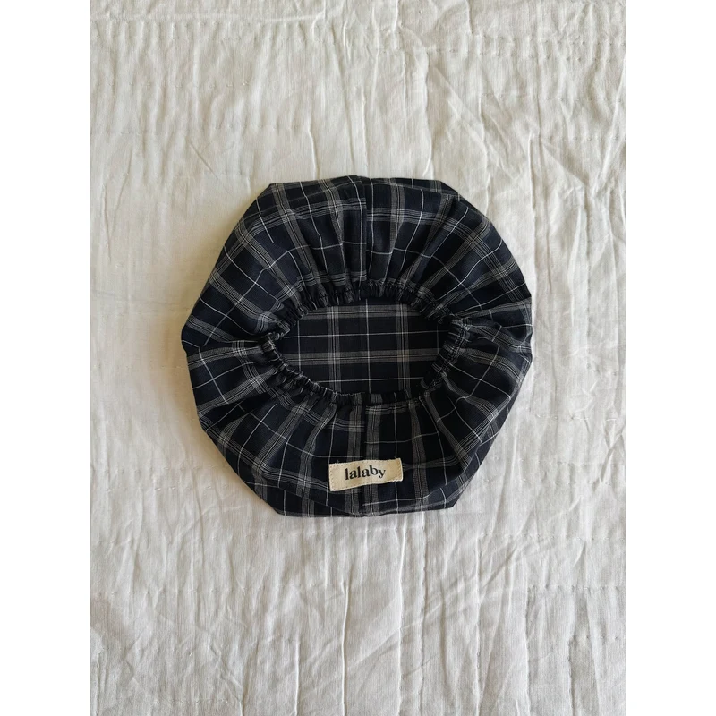 Lalaby Blue Check Wet Wipe Cover