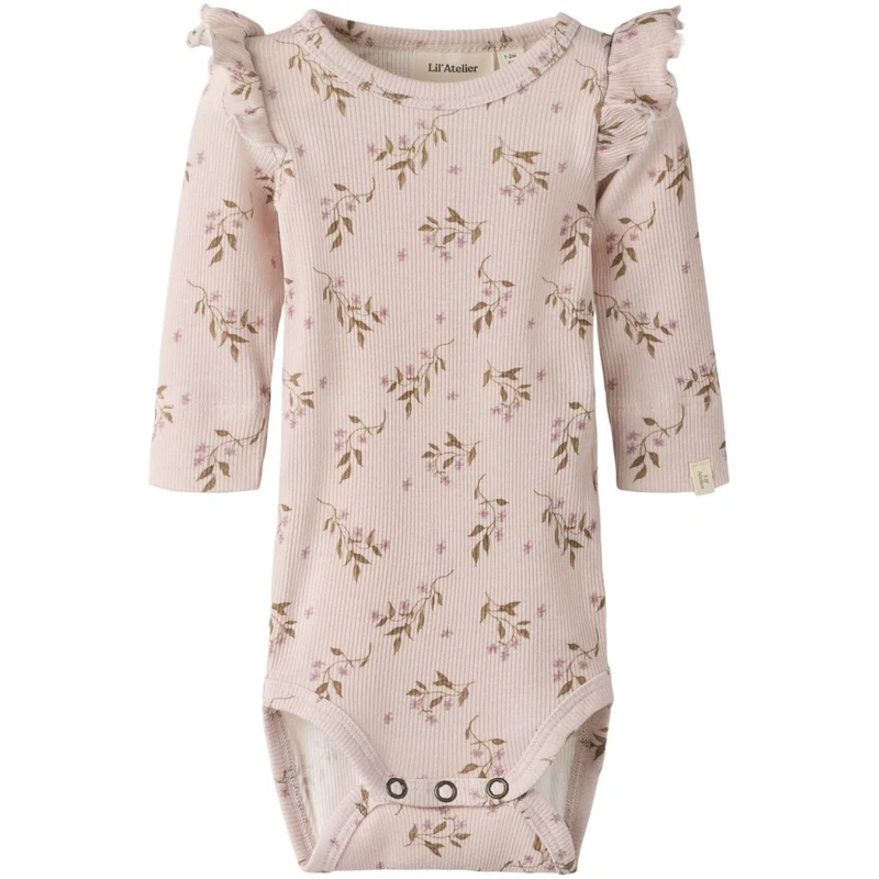 Lil'Atelier Hushed Violet Flowers Nbfgavo Eko Ls Slim Body Lil Noos