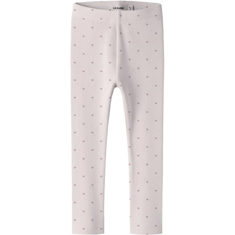 Lil'Atelier Hushed Violet Heart Nmfgago Slim Leggings Lil Noos