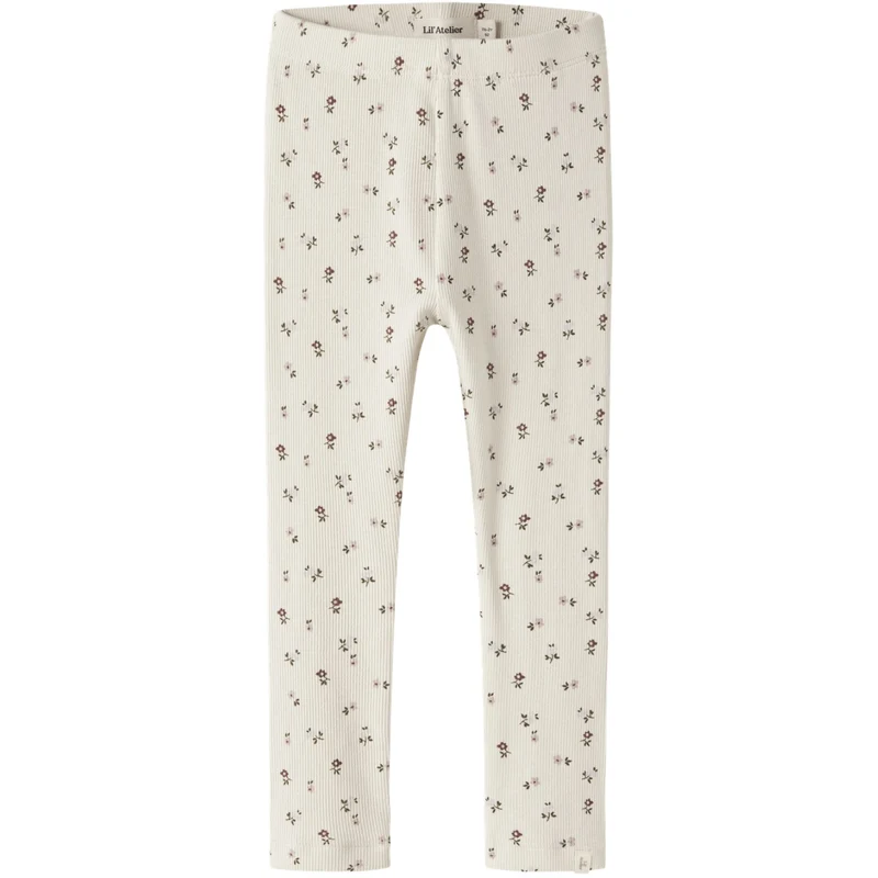 Lil'Atelier Turtledove Floral Nmfgago Slim Leggings Lil Noos