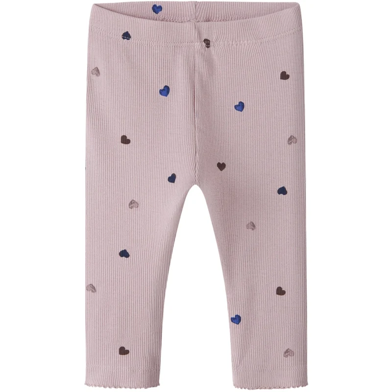 Name It Burnished Lilac Hearts Nbfnutti Leggings Noos