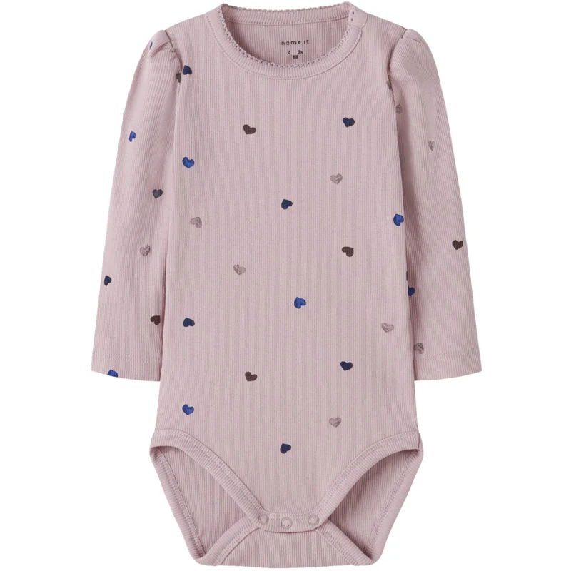 Name It Burnished Lilac Hearts Nbfnutti Ls Body Noos
