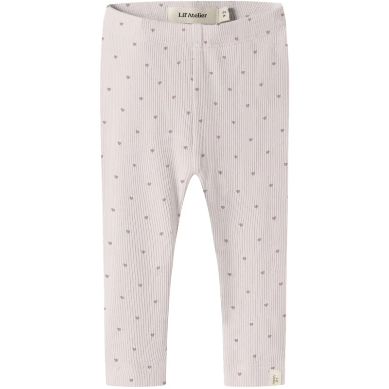 Lil'Atelier Hushed Violet Heart Nbfgago Slim Leggings Lil Noos
