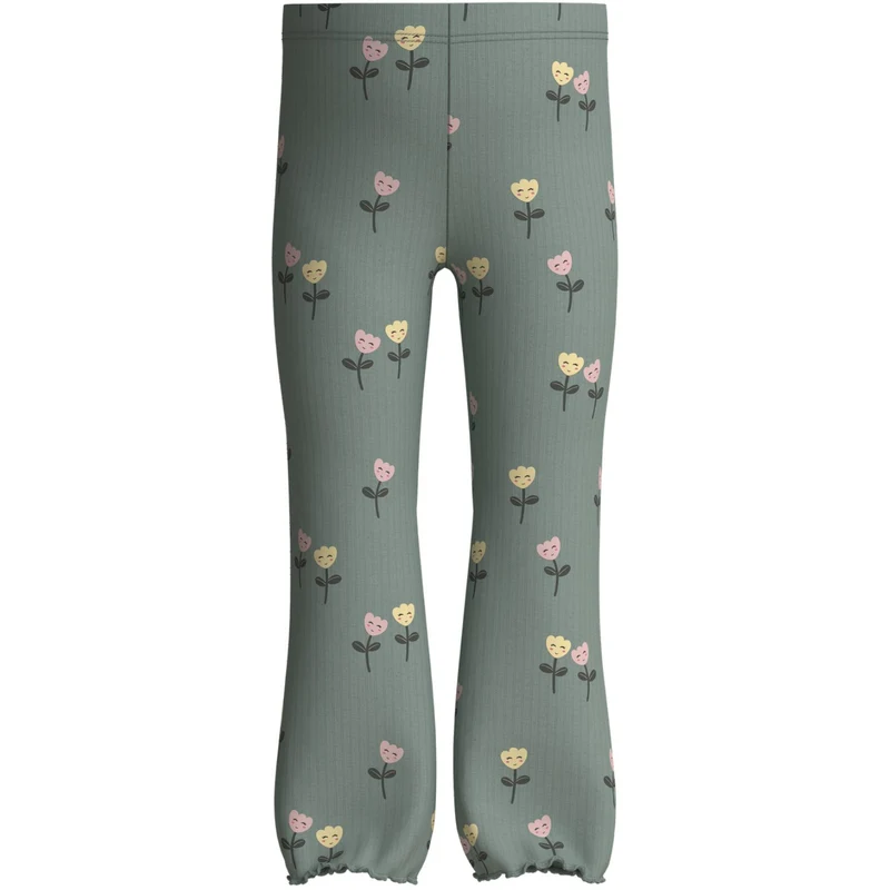 Name It Green Milieu Happy Flowers Nmfvemma Flare Bukser
