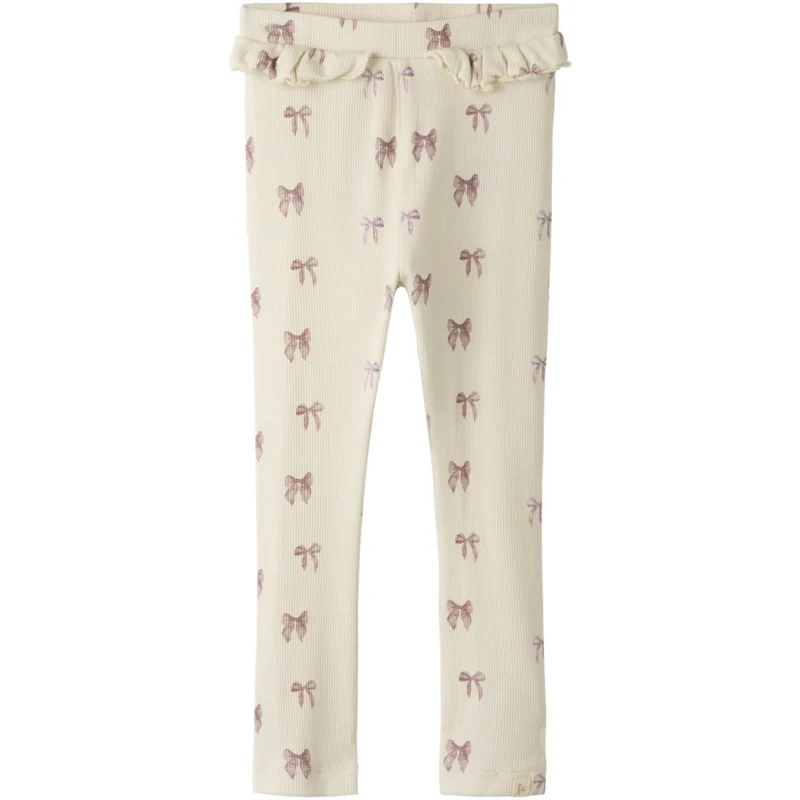 Lil'Atelier Turtledove Bow Nmfgavo Efi Slim Leggings Lil Noos
