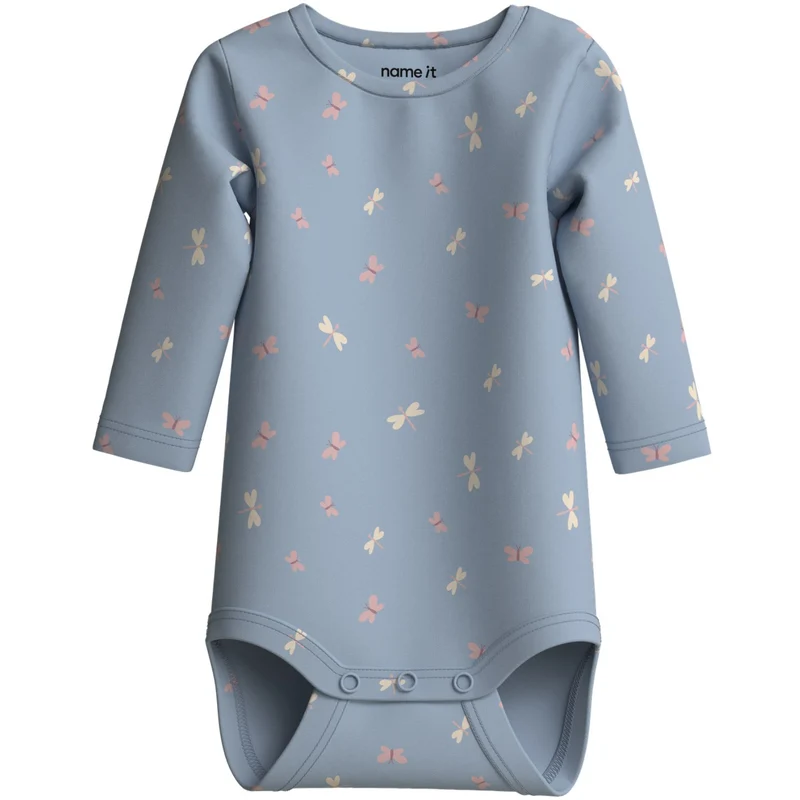 Name It Subdued Blue Butterflies Nbfvandora Ls Body Box
