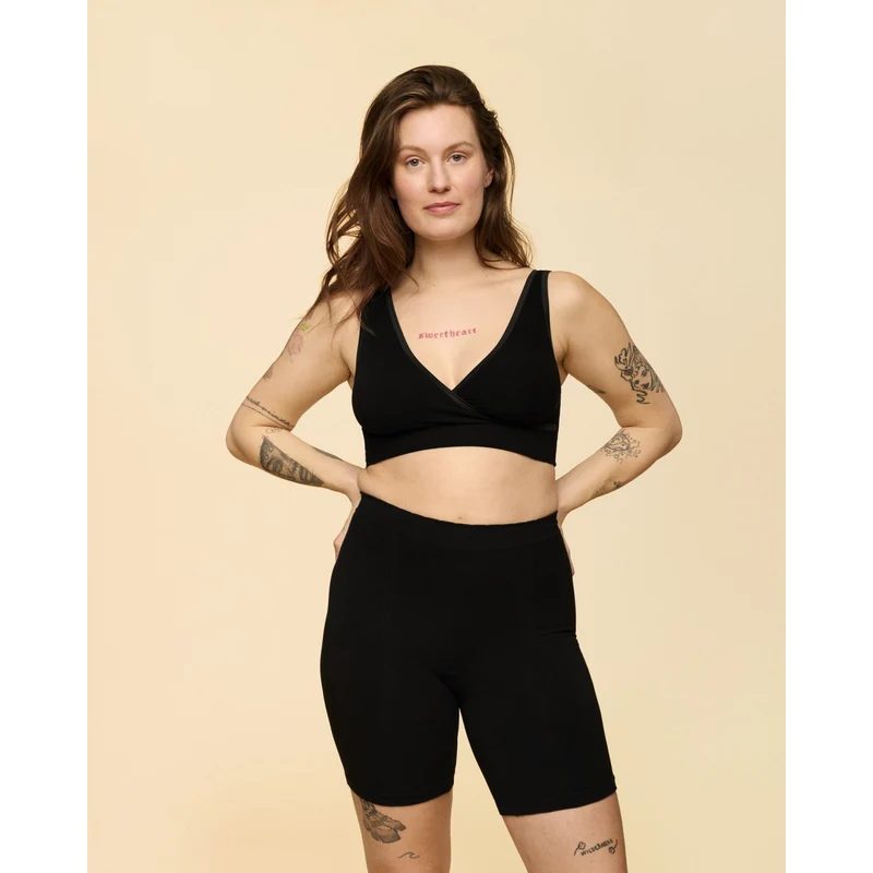 momkind Black Postpartum Shorts