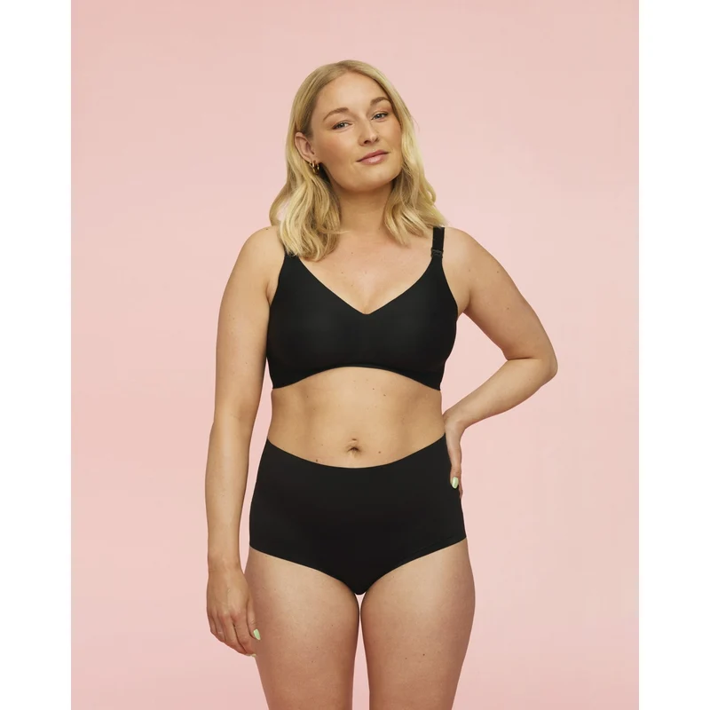 momkind Black Ultra Seamless High-Waist Briefs, 2-Pack