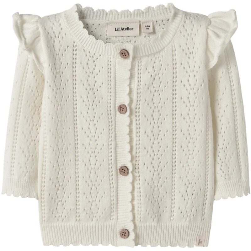Lil'Atelier Coconut Milk Nbfjela Ls Strikk Card Lil
