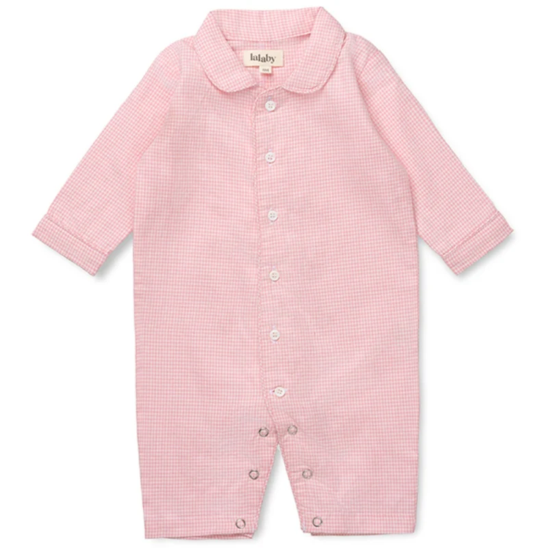 Lalaby Tiny Check Pink Classic Pj Drakt