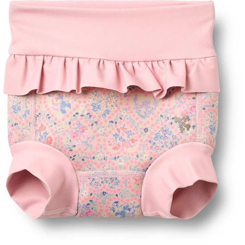 Wheat Pink Heart Flowers Neoprene Swim Bukser Rita