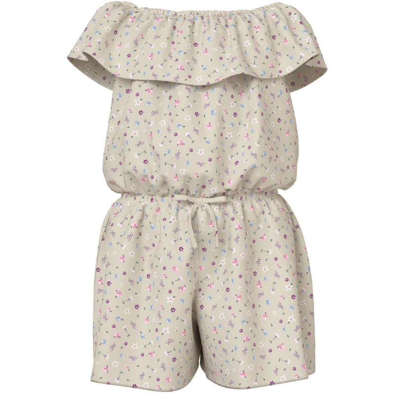 Name It Almond Milk Cute Flowers Nkfvinaya Ss Playsuit Fffff Noos