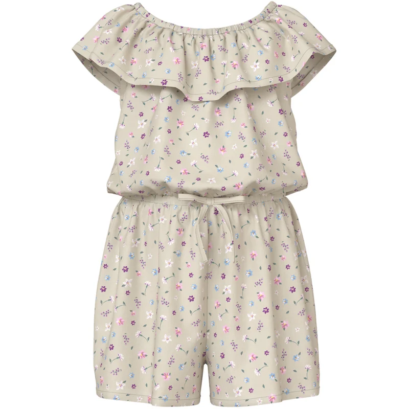 Name It Almond Milk Cute Flowers Nmfvinaya Ss Playsuit