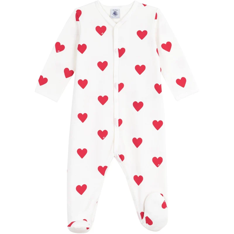 Petit Bateau Hearts Sleepsuit