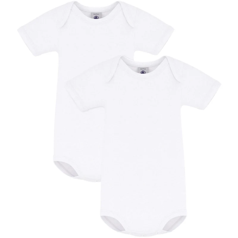 Petit Bateau White 2-pakning Body