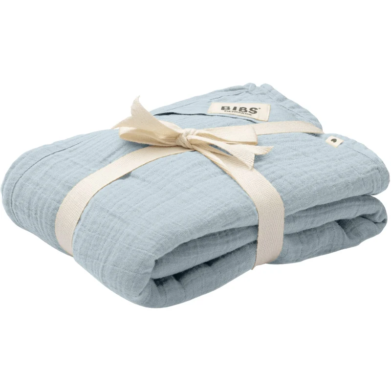 Bibs Baby Blue Muslin Svøp
