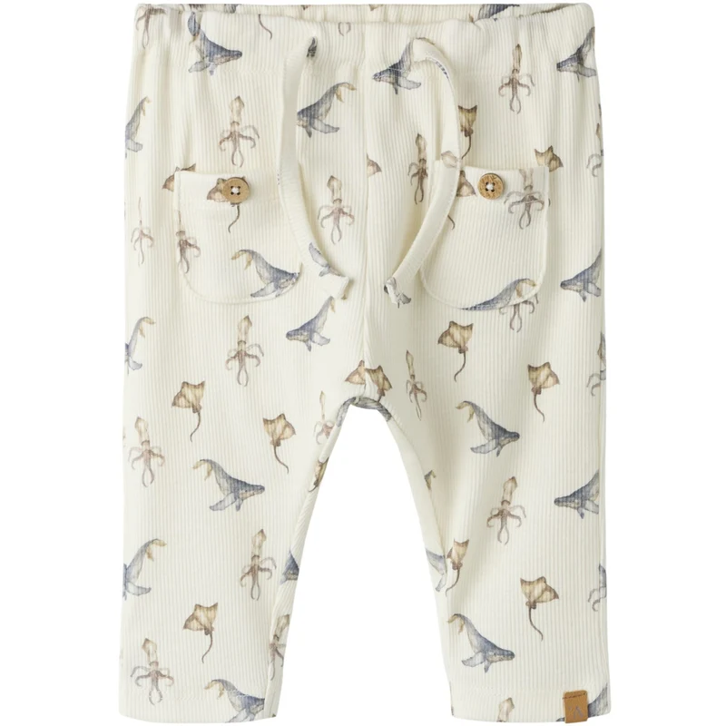 Lil'Atelier Coconut Milk Sea Animals Nbmlavo Eki Loose Bukser Lil
