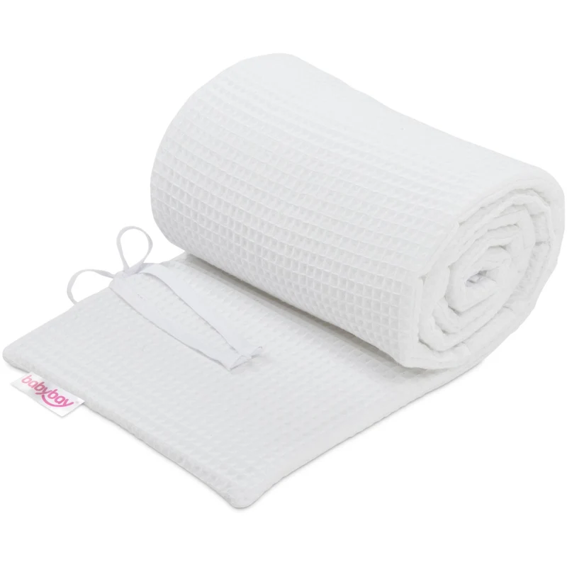 babybay® White Seng Bumper Waffle Piqué Honeycomb