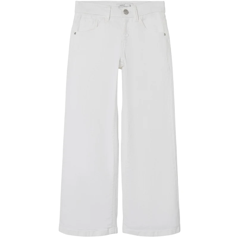 Name It Bright White Nkfrose Wide Twi Bukser 1115-Tp Noos