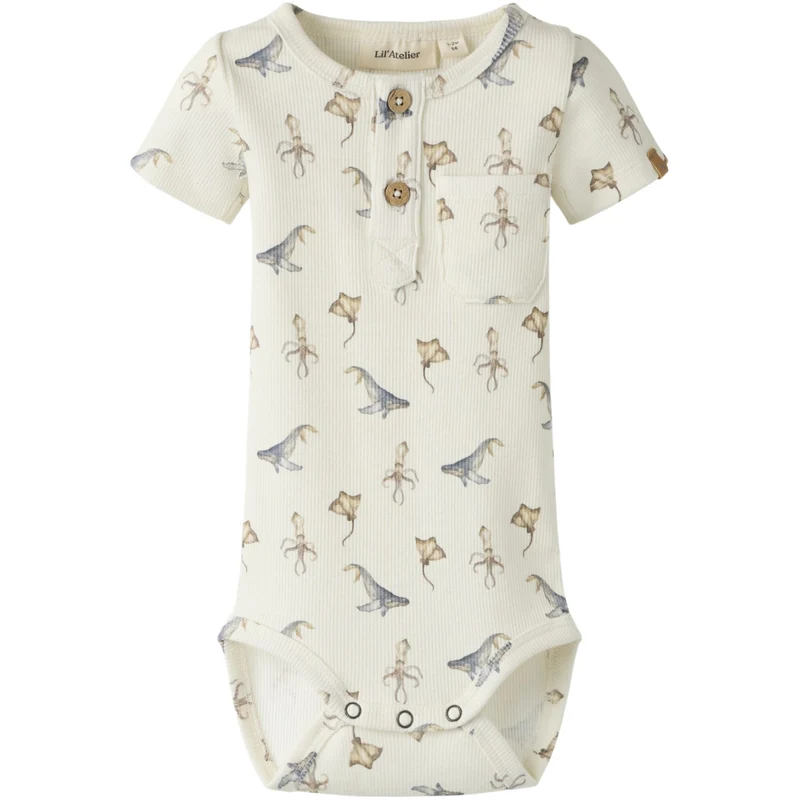 Lil'Atelier Coconut Milk Sea Animals Nbmlavo Esi Ss Slim Body Lil