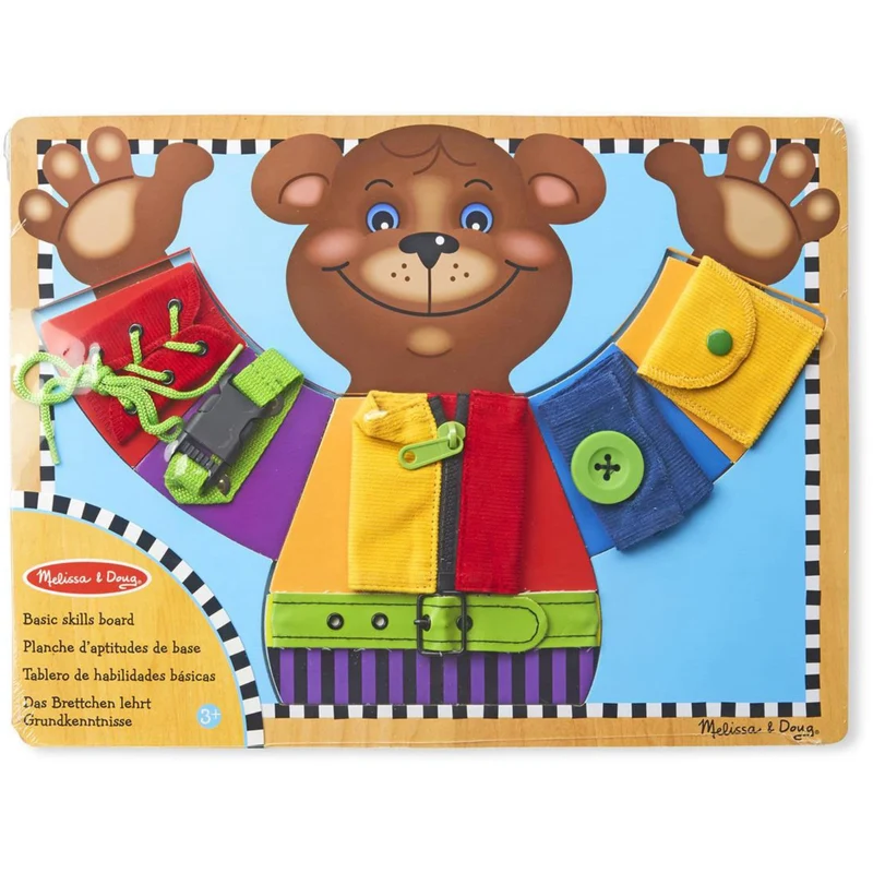 Melissa & Doug Multifarvet Activity Board Basic Skills