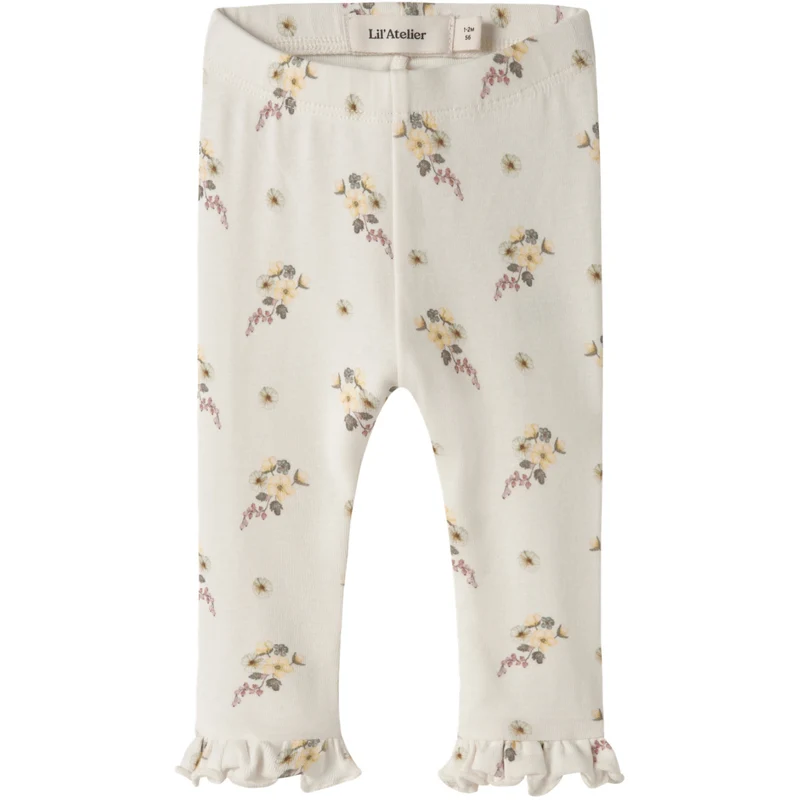 Lil'Atelier Coconut Milk Flower Nbfgayo Ska Slim Leggings Lil
