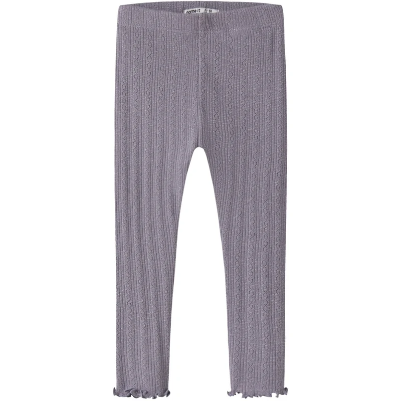 Name It Lavender Gray Melange Nmfblitta Slim Leggings