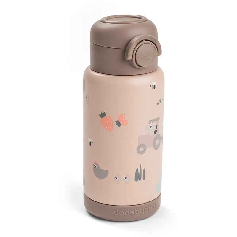DonebyDeer Powder Tiny Farm Insulated Sugerør Flaske