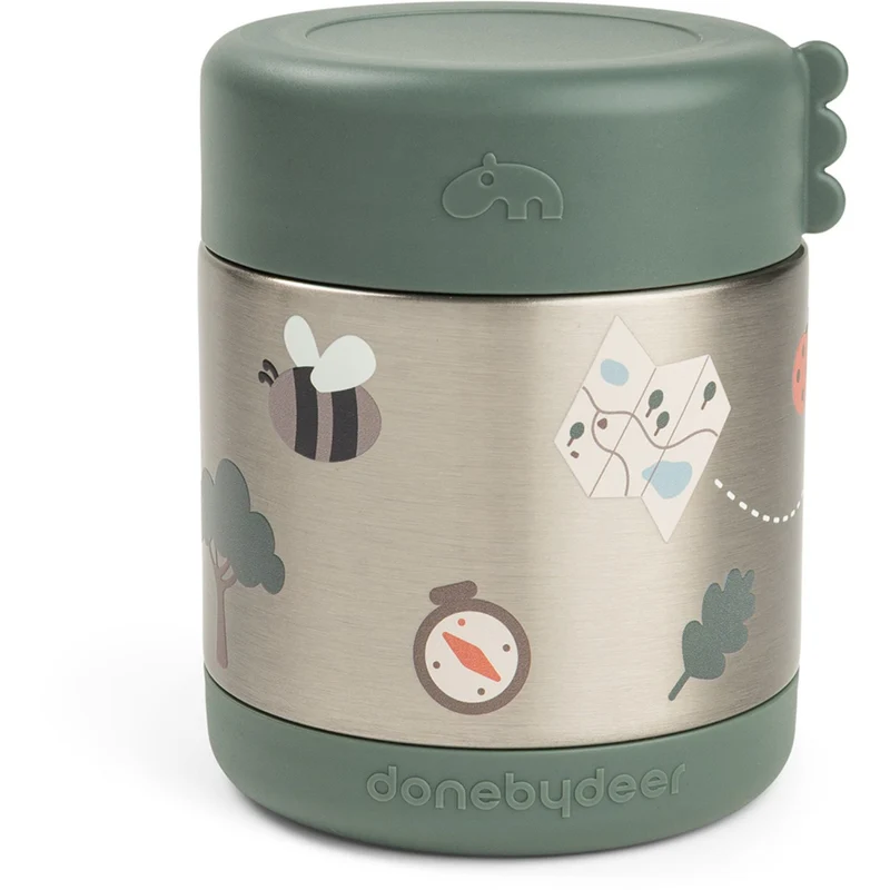 DonebyDeer Green Tiny Trails Insulated Food Jar