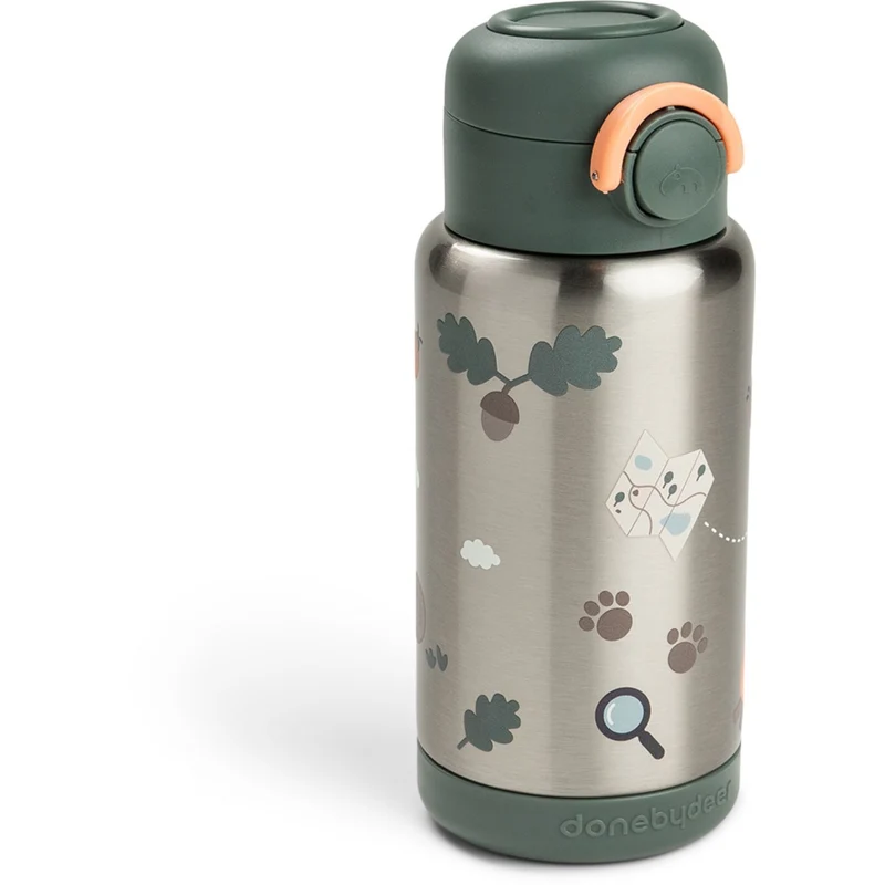 DonebyDeer Green Tiny Trails Insulated Sugerør Flaske