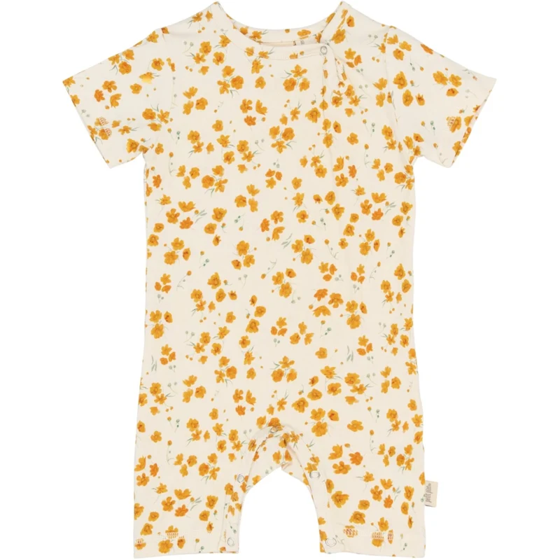 Petit Piao Eggnog Buttercup Aop Ppsun S_S Buksedrakt