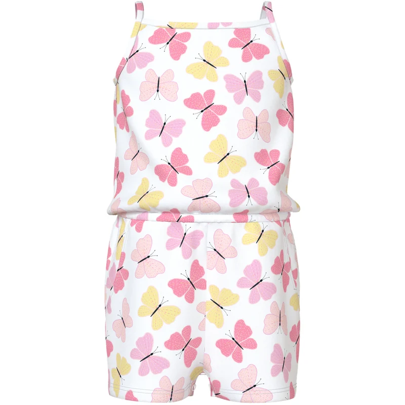 Name It Bright White Pink Butterfly Nmfvigga Stropp Drakt
