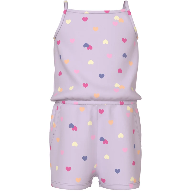 Name It Lavender Fog Colorful Hearts Nmfvigga Stropp Drakt