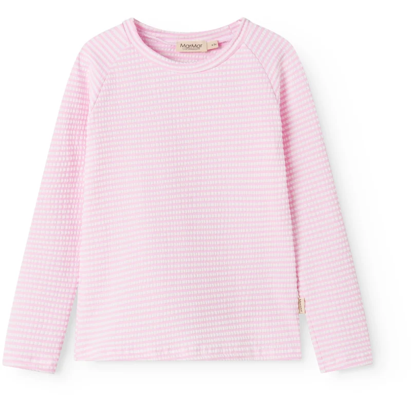 MarMar Seersucker Swim Pink Stripe Swean Tee