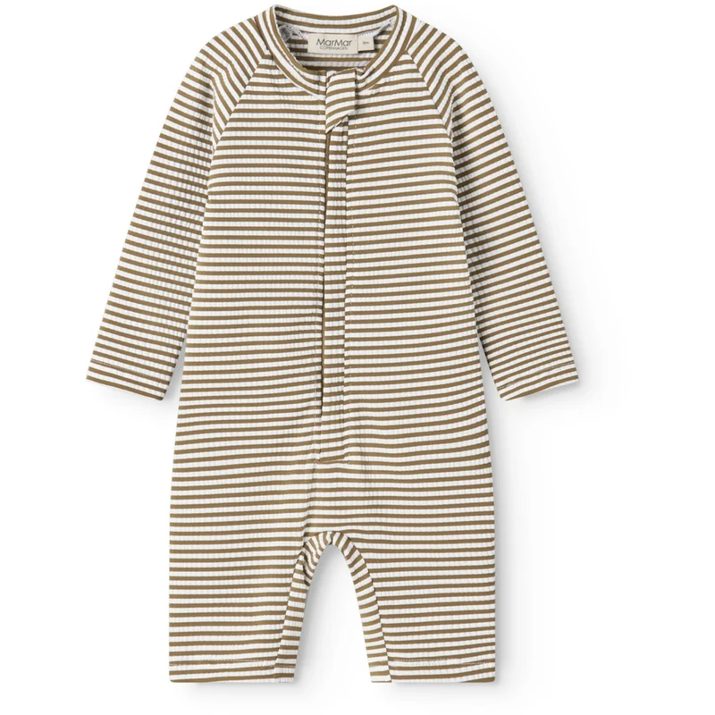 MarMar Seersucker Swim Dark Bronze Stripe Swal Drakt
