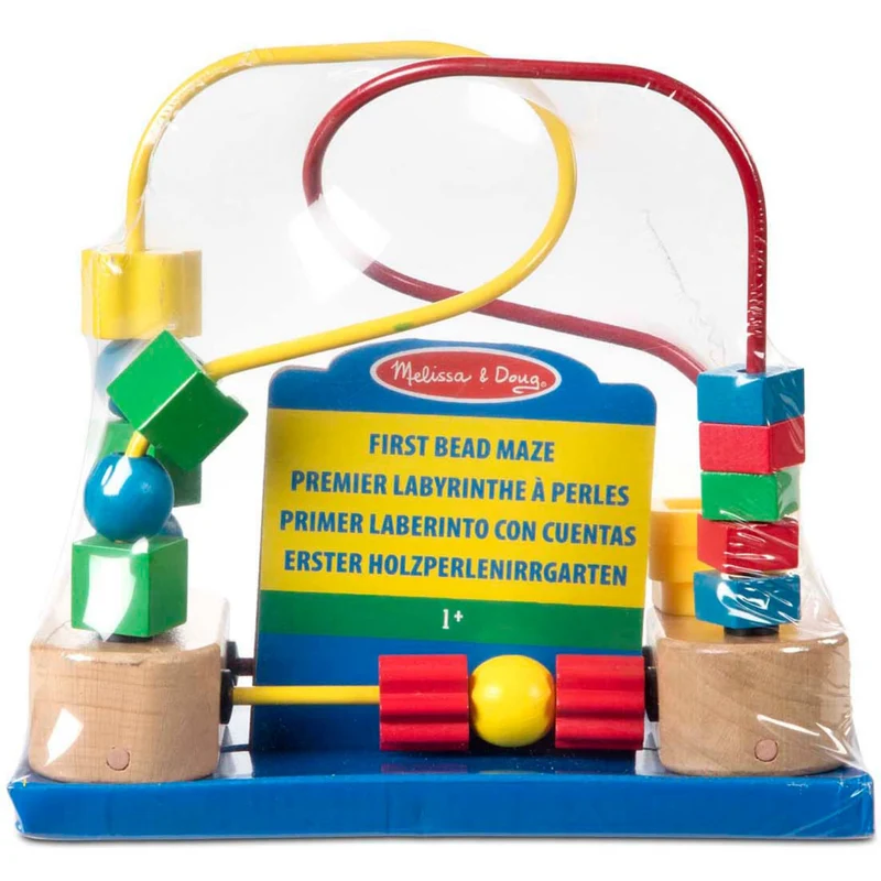 Melissa & Doug Multifarvet Wooden First Bead Maze