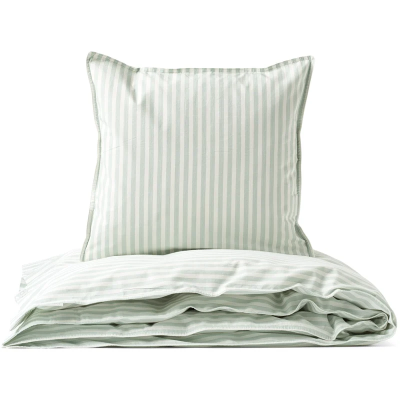 Studio Feder Soft Mint Stripe Sengetøy Percale