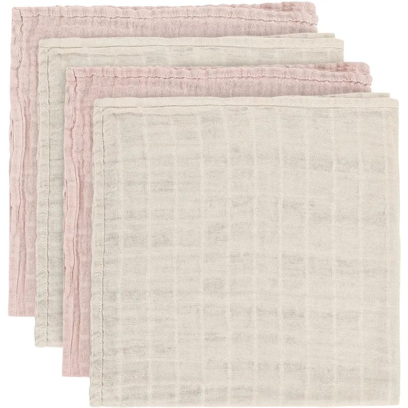 Pippi Shadow Gray Muslin Cloth Solid (4-Pack)