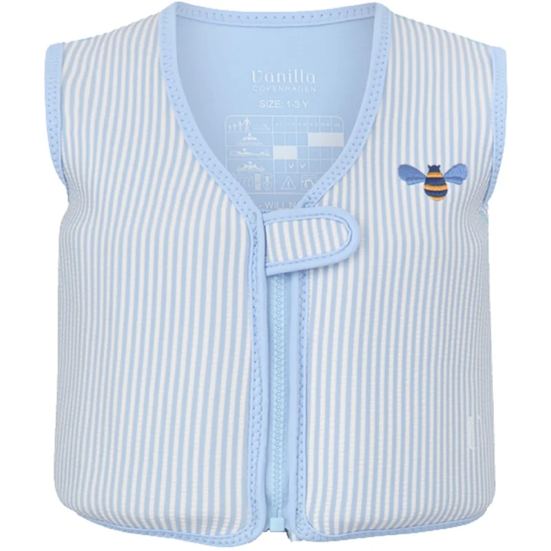 Vanilla COPENHAGEN Blue Honeybee Swim Vest Neoprene Seersucker