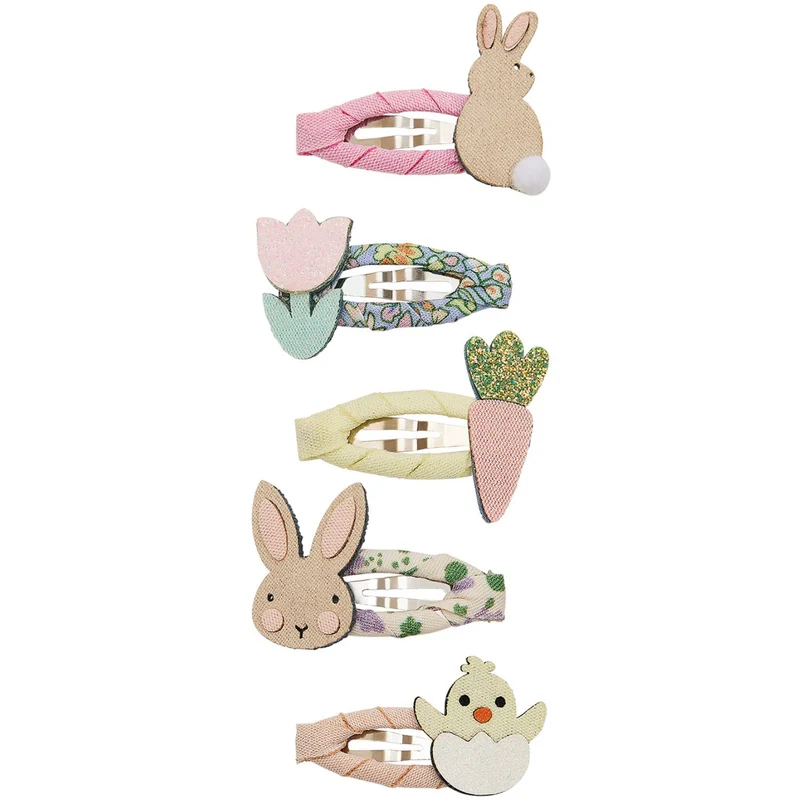 Mimi & Lula 5 Hårspænder - Mini Bunny And Chic Easter