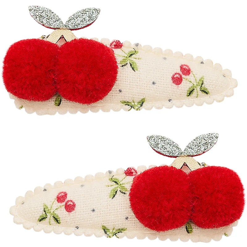 Mimi & Lula 2 Hårspænder - Pom Pom Cherries Mon Cheri
