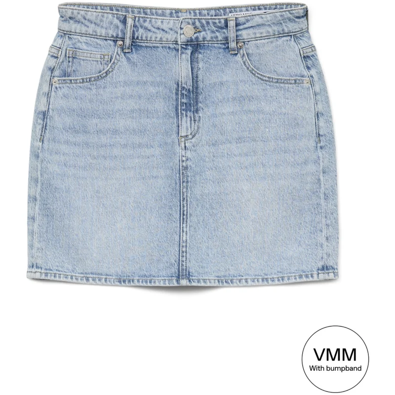 Vero Moda Maternity Light Blue Denim Vmmtessa Kort Dnm Skjørt Mix Ga Noos