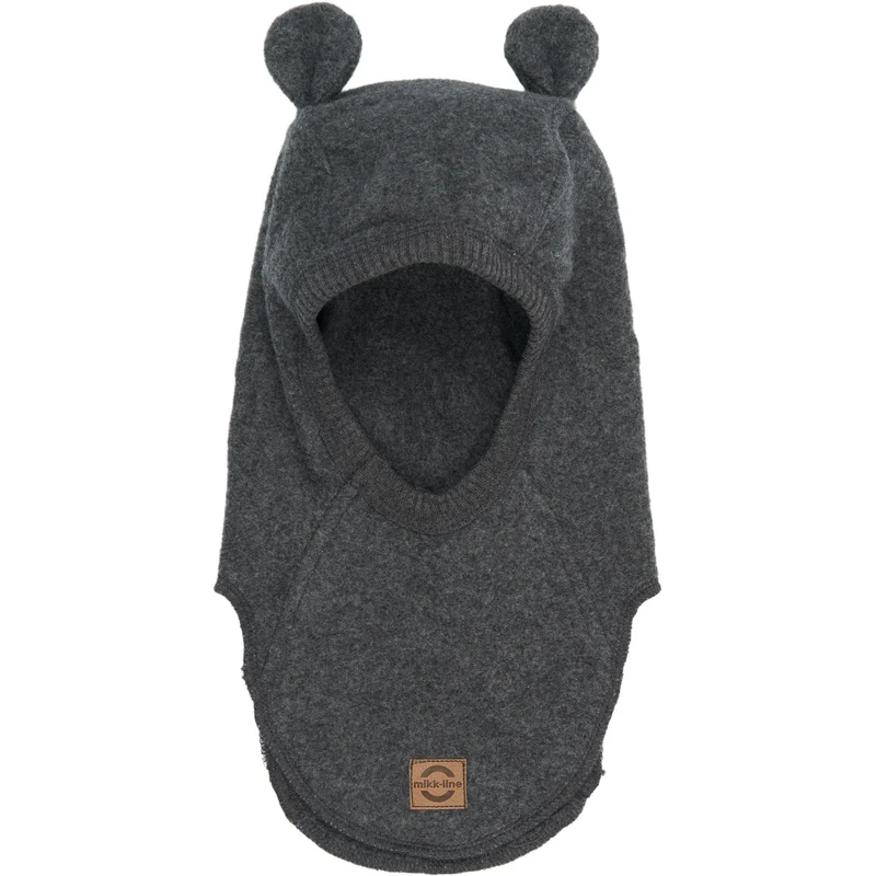 Mikk-Line Anthracite Melange Bomull Fleece Fullface Med Ears