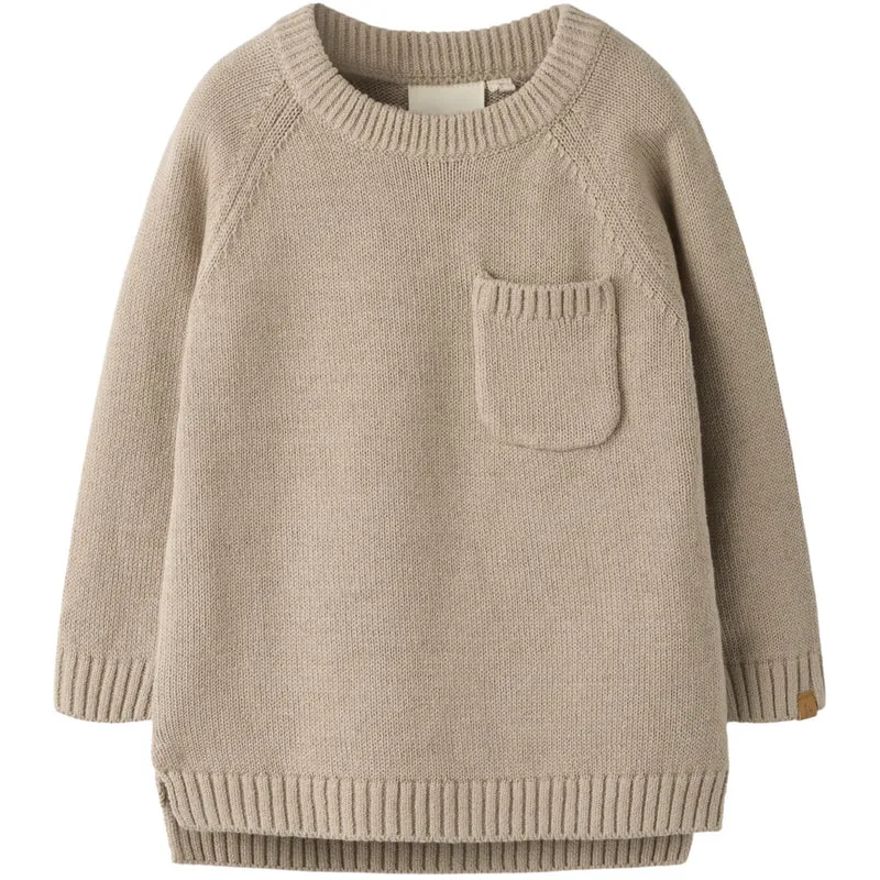Lil'Atelier Oxford Tan Nmmfogon Ls Strikk Lil