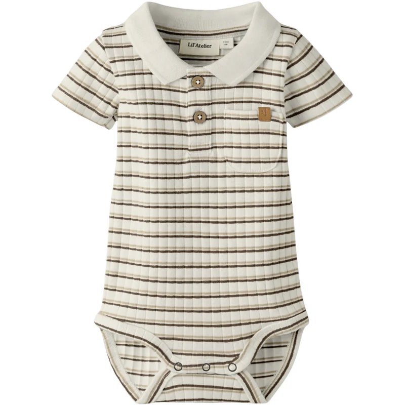 Lil'Atelier Coconut Milk Coca Mocha Nbmhaldur Ss Slim Body Lil