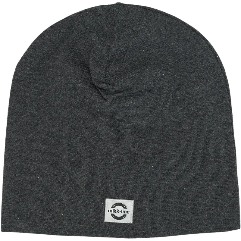 Mikk-Line Dark Grey Melange Bomull Lue - Solid
