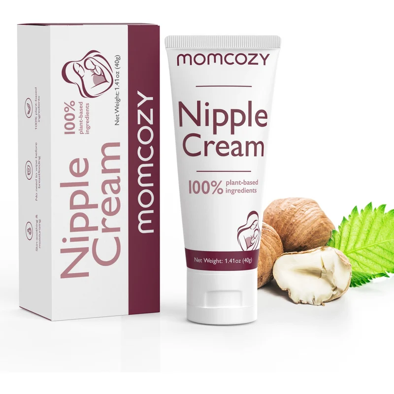Momcozy 100% Natural Nipple Cream, Vegan Lanolin-free Nipple Butter